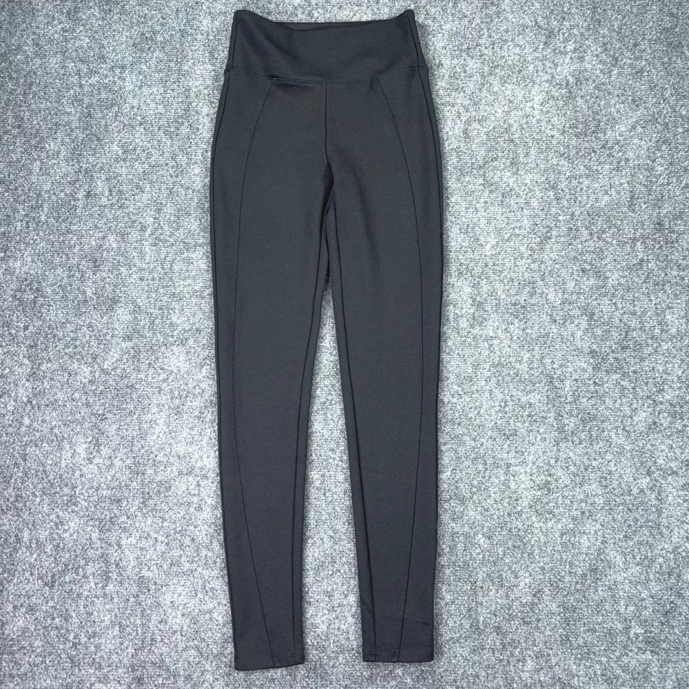 Assets by Spanx Black High Waisted Seamed Leggings Small Compression Activewear